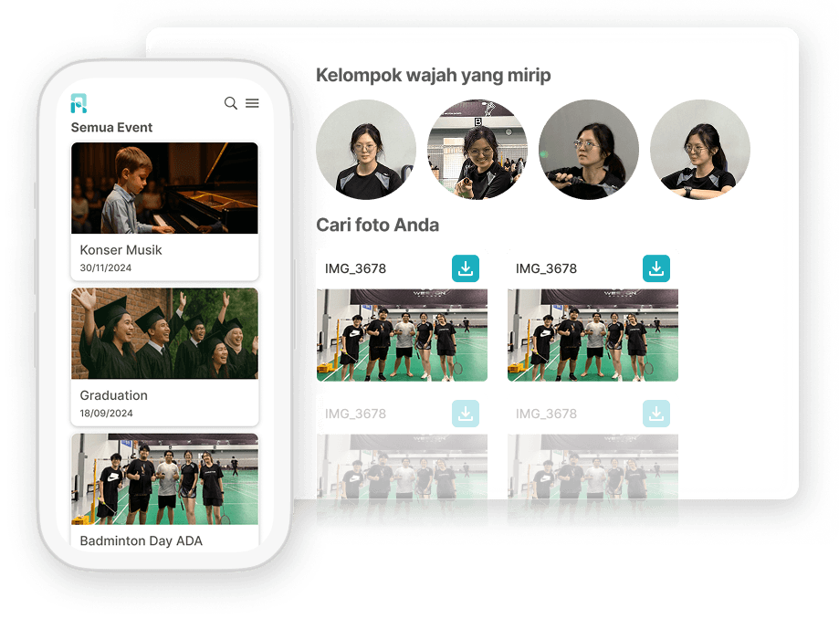 Tampilan Andalens untuk event organizer